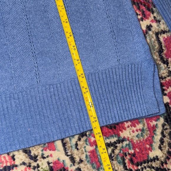 Talbots Lightweight Blue Knit Sweater - Petite Small - Picture 3 of 7